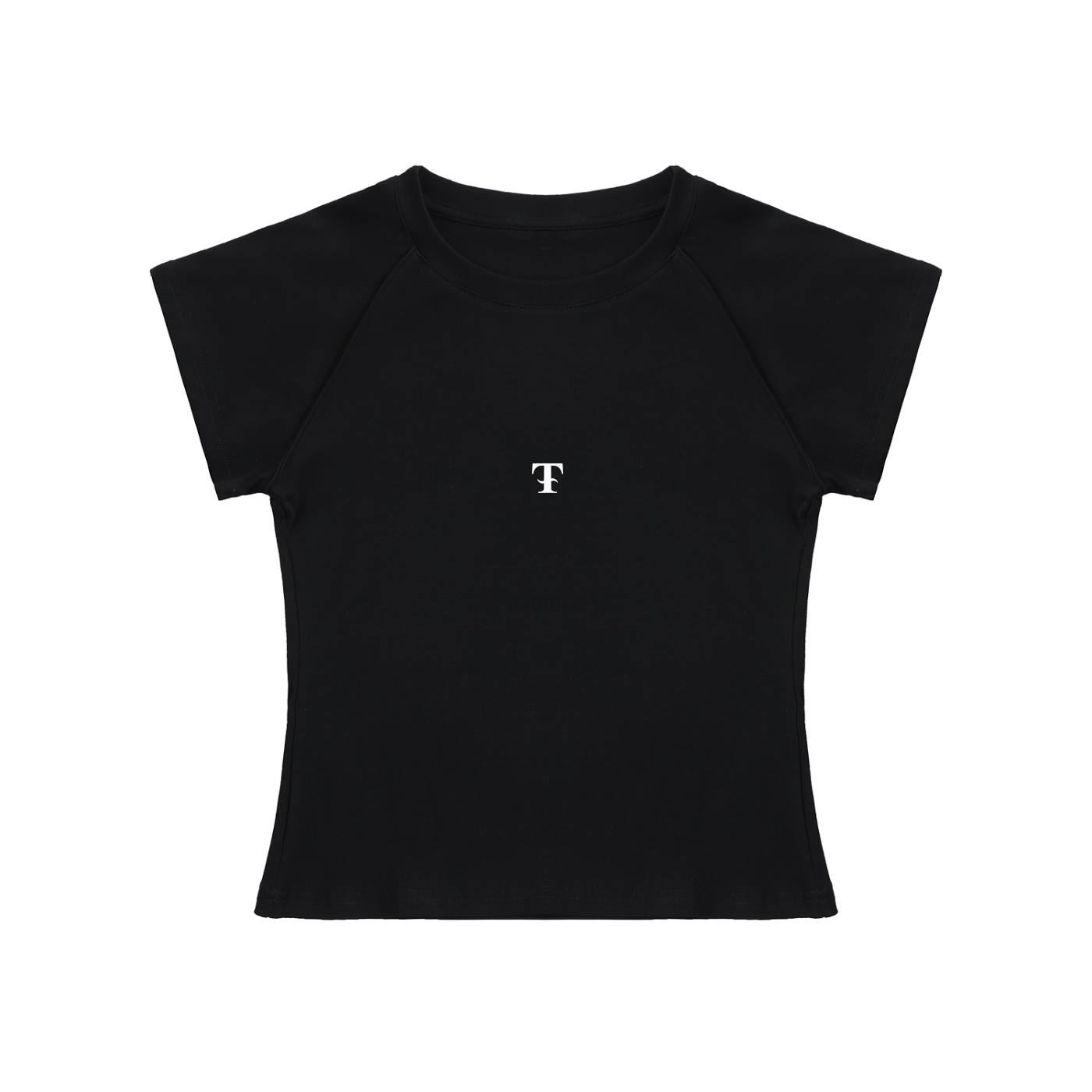 Solid Color Raglan Sleeve Crop Top