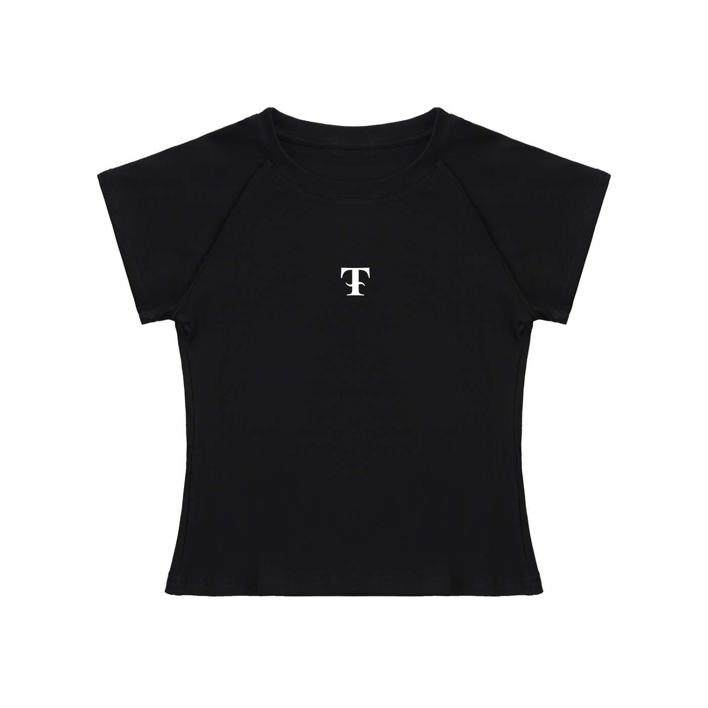 T-shirt ajusté T – Noir (manches raglan)